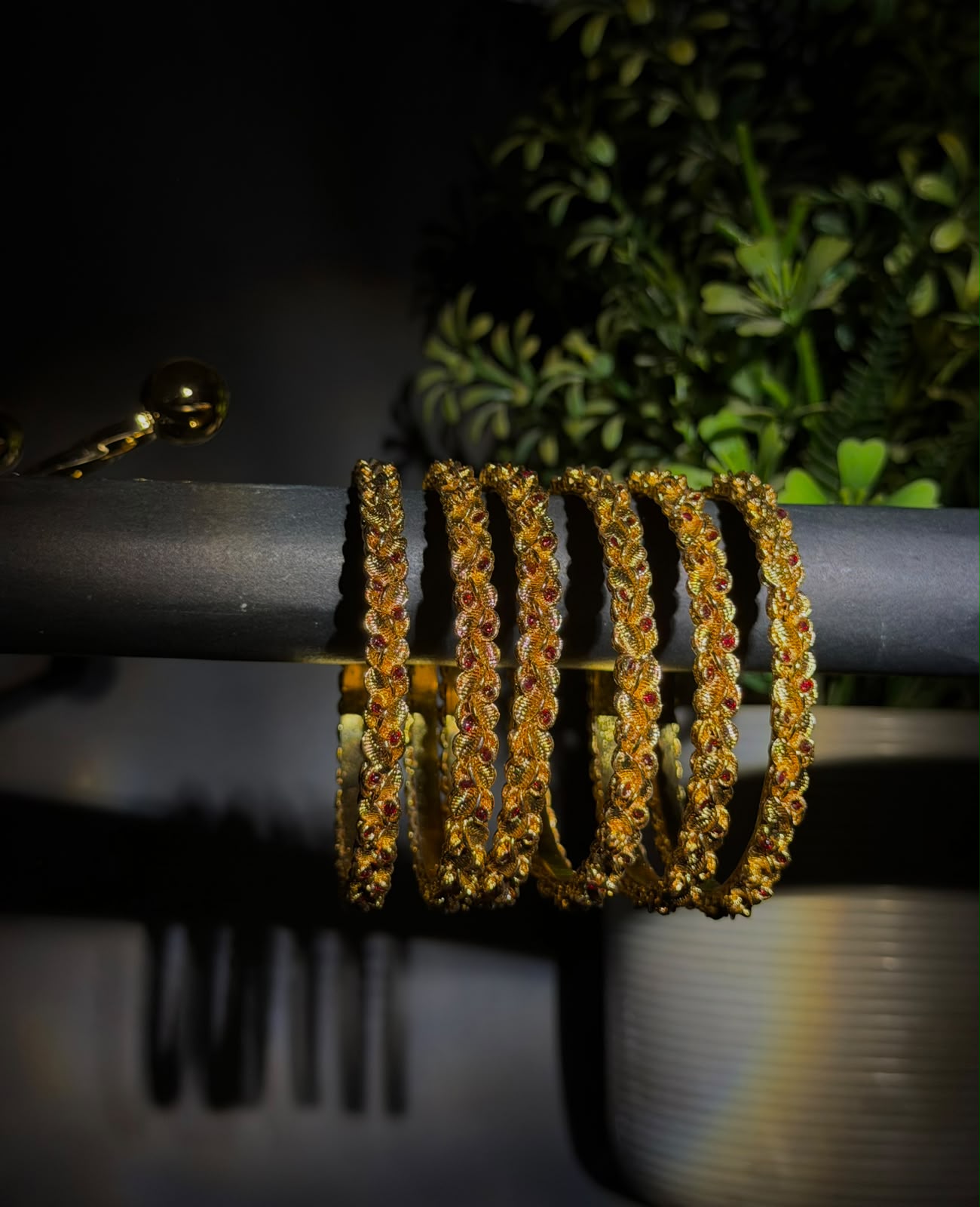 Indian Rajwari Churi Gold Plated 6 Pcs
