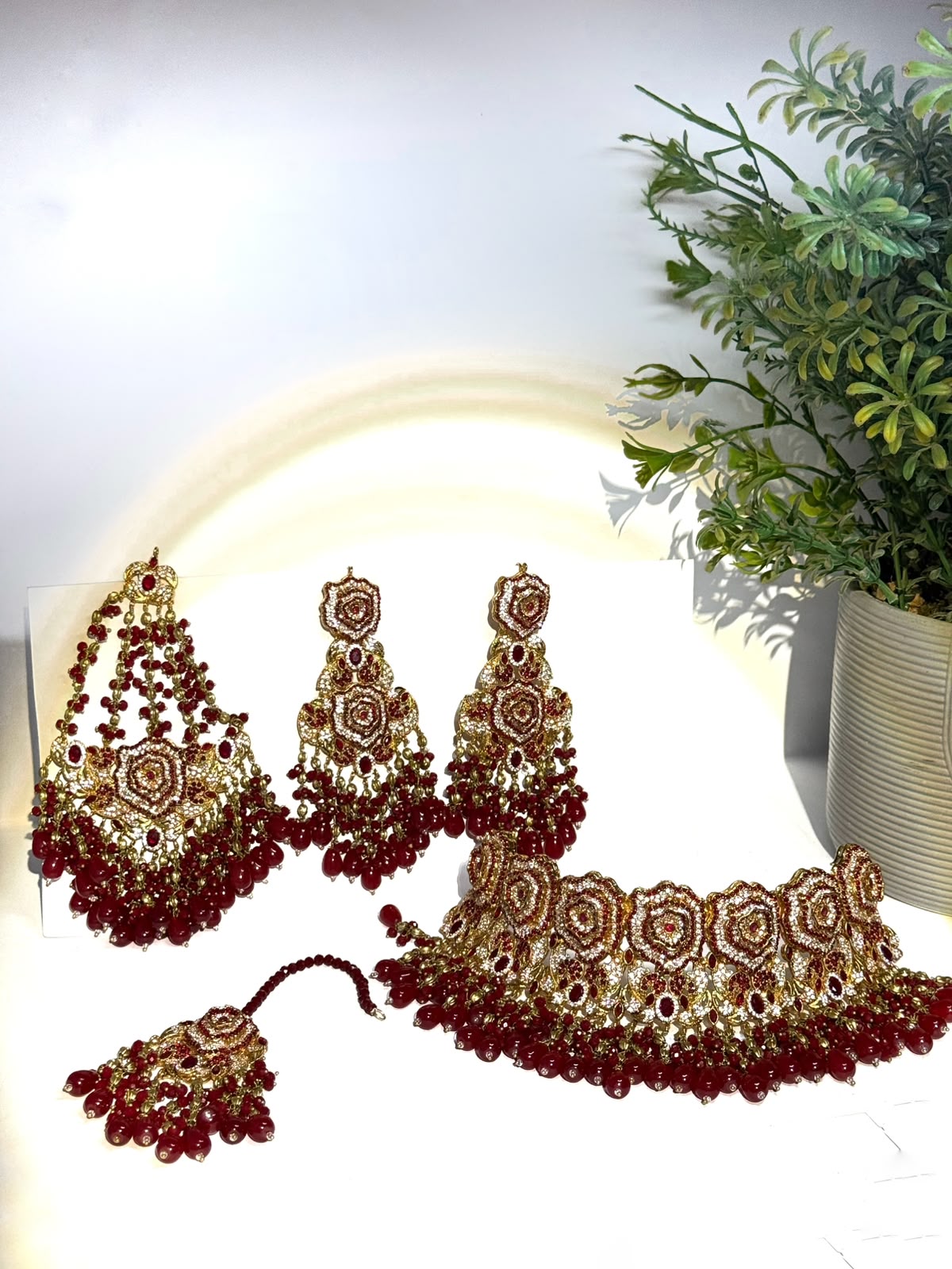 Original Manjoos Rajwari Bridal Coller Set