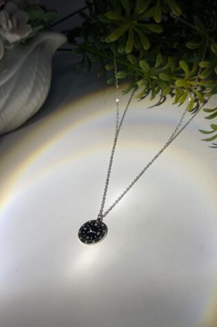 Stainless Clock Style Chain Locket